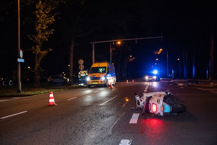 Het ongeval op de Baroniebaan in Tilburg.