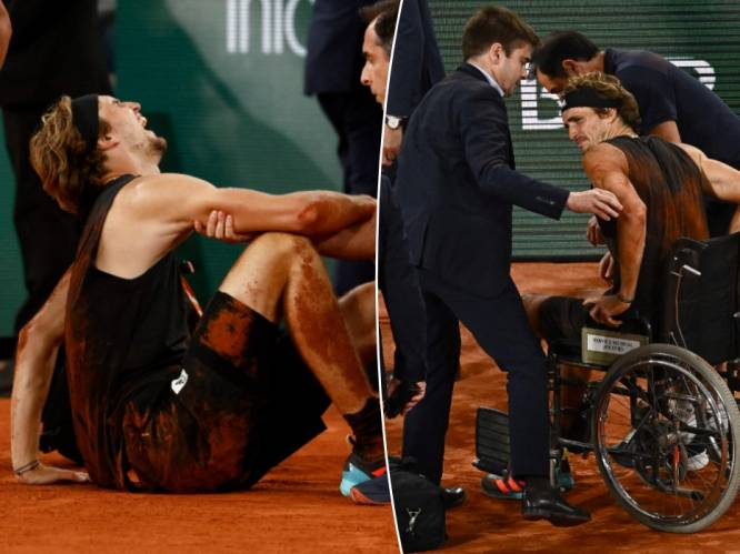 Zverev scheurde verschillende ligamenten in rechtervoet en lijkt kruis te moeten maken over Wimbledon - Nadal treft Ruud in finale Roland Garros