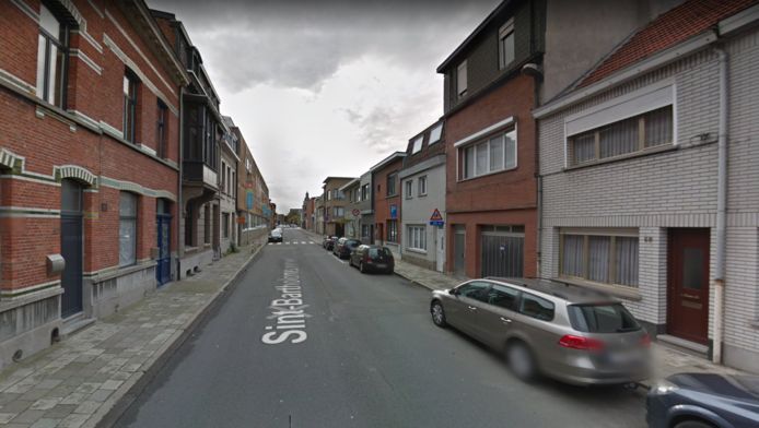 Illustratie: street view van de Sint-Bartholomeusstraat in Merksem.
