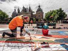 Straattekeningen in centrum Arnhem moeten stemming voor WK volleybal aanwakkeren