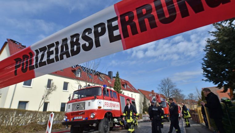 Brandstichting in Duitse asielzoekersopvang Beeld anp