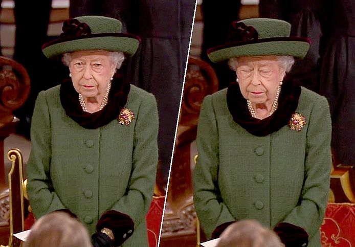 Queen Elizabeth werd zichtbaar emotioneel tijdens de herdenking van haar overleden echtgenoot prins Philip.