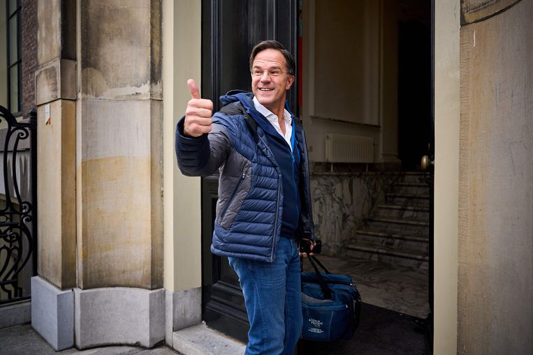 Nederlands premier Mark Rutte, die ook de volgende regering zal leiden. Beeld AFP
