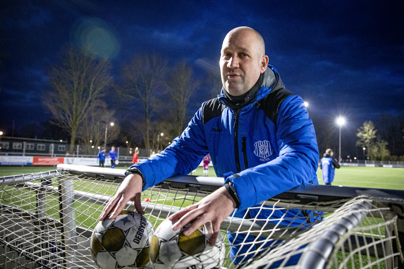 Christian Koop, coach van Blauw Wit’66.  Zijn ploeg kreeg in 2022 al met veel afgelastingen te maken.