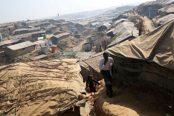 Een vluchtelingenkamp in Bangladesh.