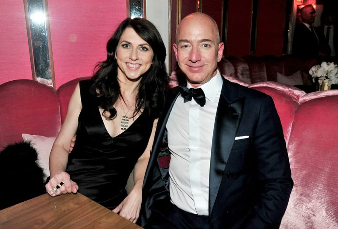 Jeff Bezos en zijn ex-vrouw MacKenzie Scott.