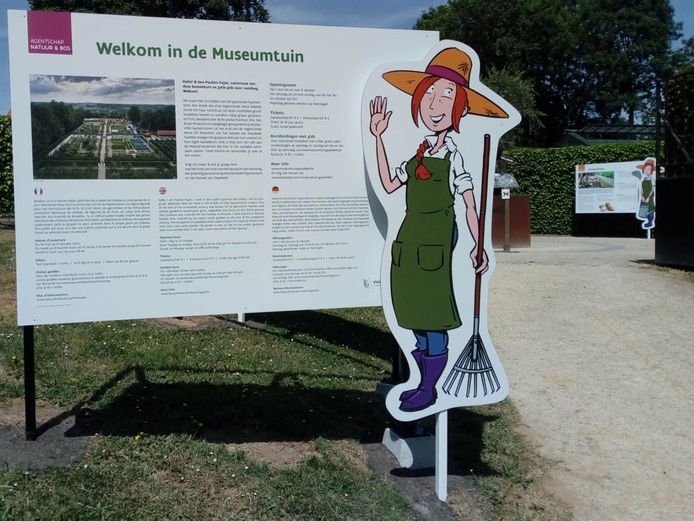 Nieuwe stripheldin ‘Paulien Pajot’ leidt bezoekers rond in Museumtuin.