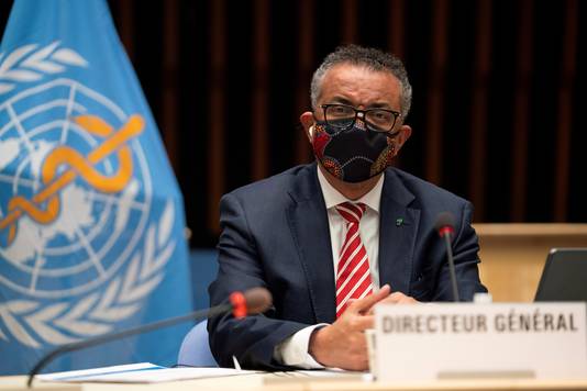 Tedros Adhanom Ghebreyesus, topman van de Wereldgezondheidsorganisatie (WHO).