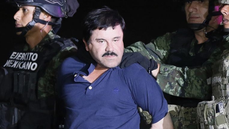 'El Chapo' na zijn arrestatie op 8 januari 2016 Beeld epa