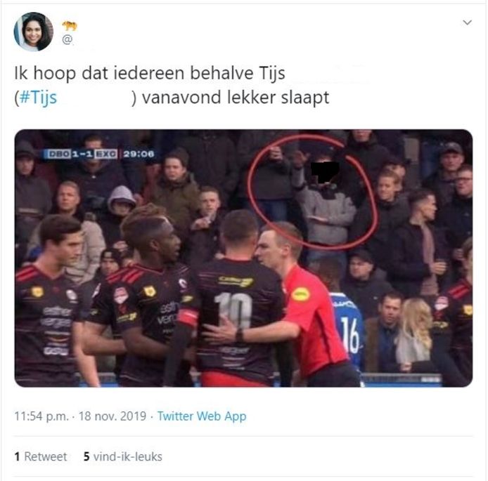 Eén van de berichten op social media over Tijs