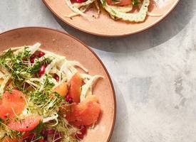 Venkelsla met grapefruit en granaatappel