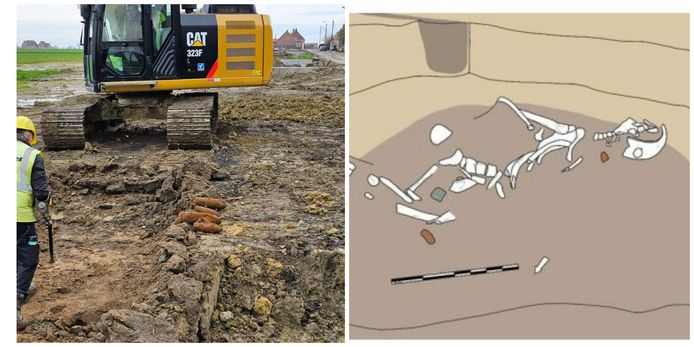 Het archeologisch vooronderzoek voor de rioleringswerken in Madonna zijn afgerond. Tijdens de werken werden de resten van een Duitse soldaat gevonden.