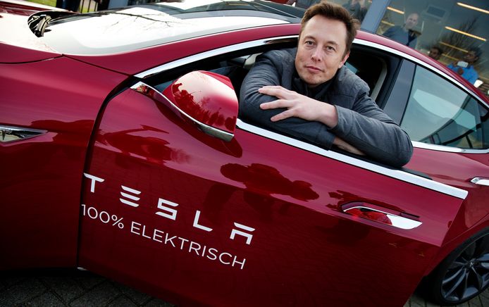Elon Musk in 2014 tijdens een bezoek aan Nederland.