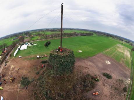 Wereldrecord: Espelo bouwt paasvuur van 45,98 meter hoog