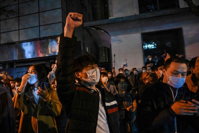 Betogers in Shanghai