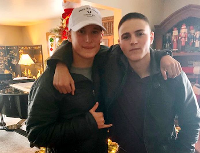 Marinier Rylee McCollum (20), hier rechts op de foto.
