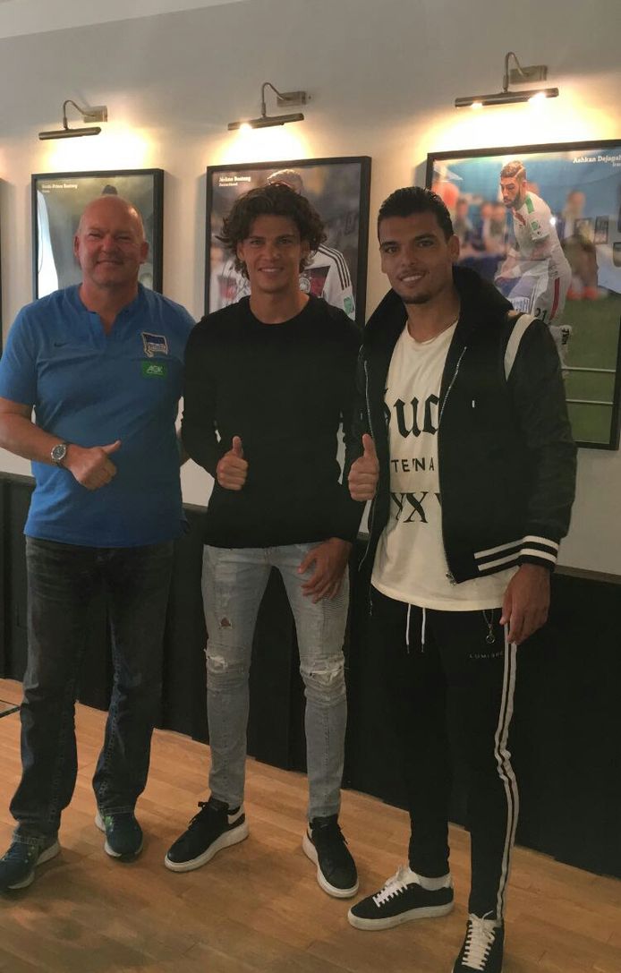 Omar Rekik (midden) en Karim Rekik (rechts) bij Hertha BSC.
