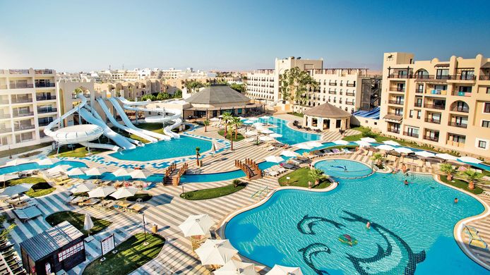 Het Steigenberger Aqua Magic Hotel in Hurghada, waar het drama zich voltrok.