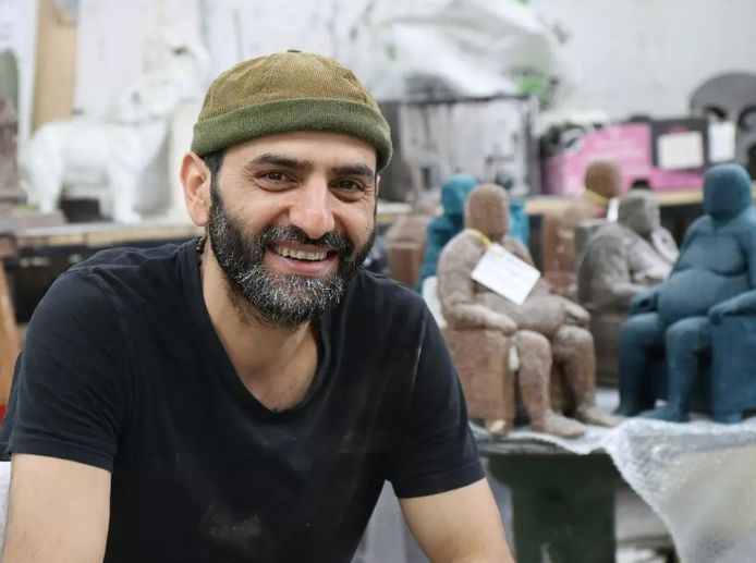 Kunstenaar Khaled Dawwa.