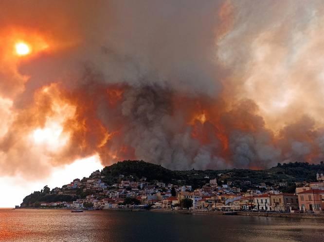 Bosbranden blijven Griekenland teisteren: eiland dreigt volledig af te branden