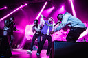 De Nederlandse rapformatie SFB met Frenna (Francis Edusei), Jandro (Alejandro Hak), Priceless (Jackie Osei) en KM (Kaene Marica) treedt op in Afas Live