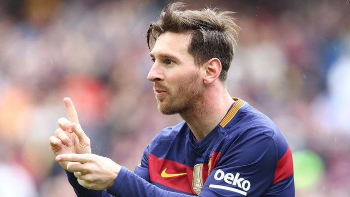 Lionel Messi met zijn oude kapsel.