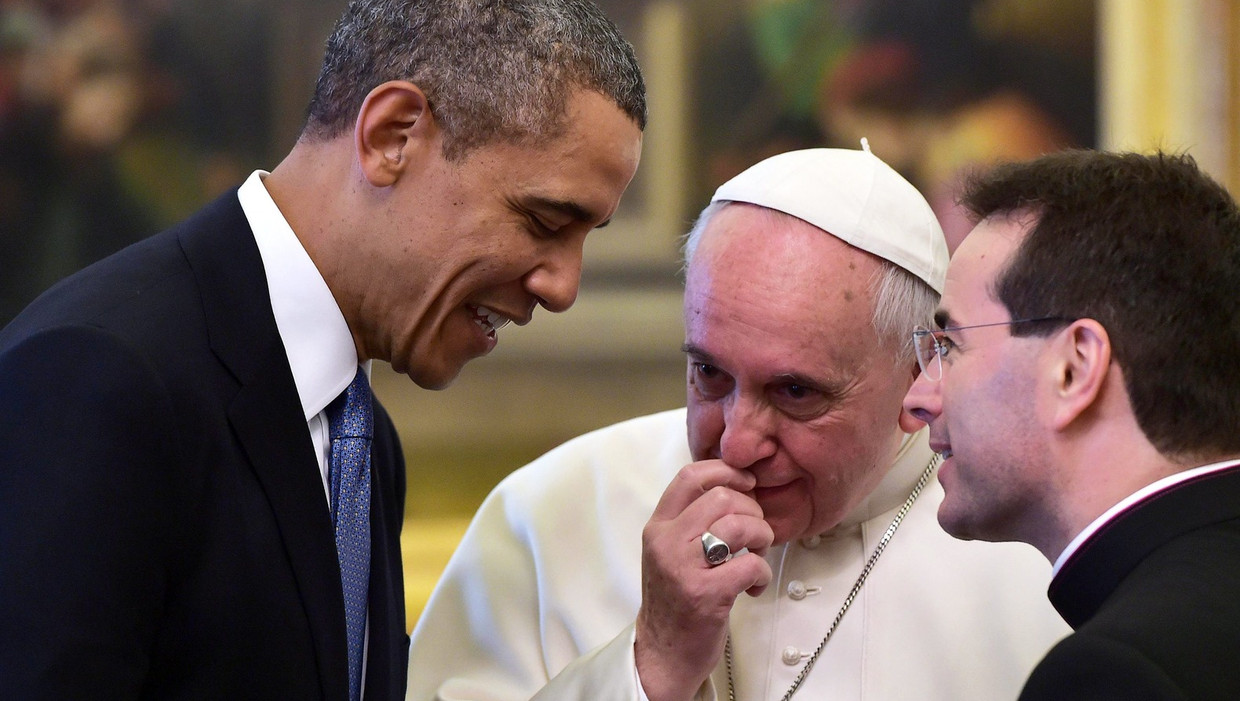 Tijdens het bezoek van president Obama aan paus Franciscus in maart, kwam ook Cuba uitgebreid ter sprake. Beeld epa