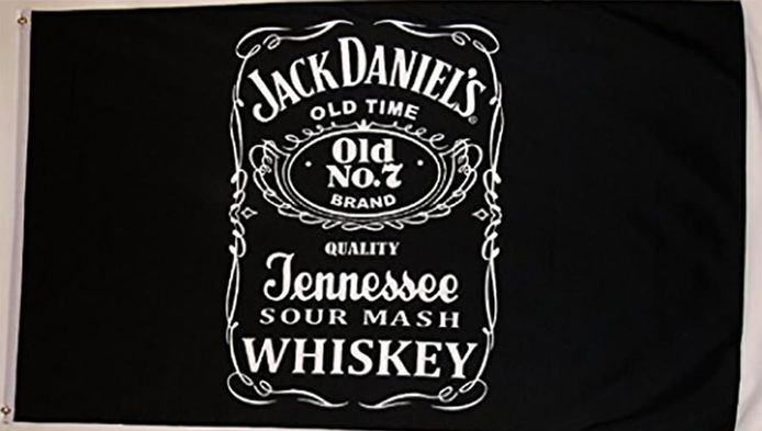 De vlag van het wereldberoemde whiskey-merk Jack Daniel's. (Foto ter illustratie).
