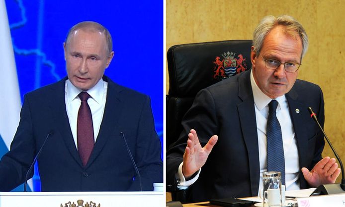 Vladimir Poetin (links) en Han Polman (rechts)