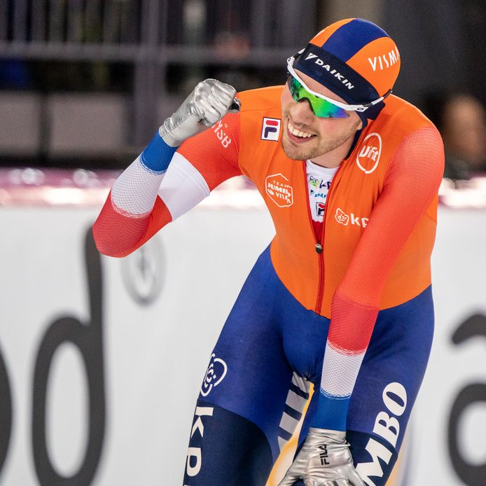 Patrick Roest op het WK allround in Hamar