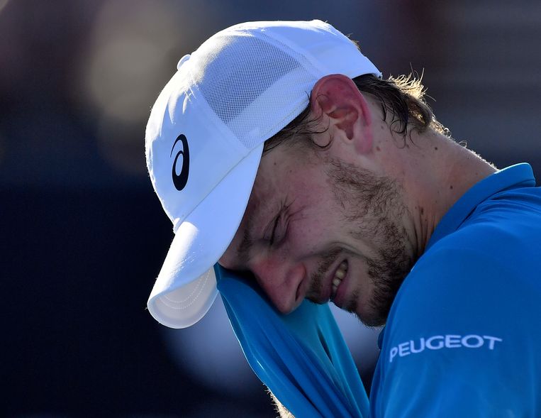 David Goffin sukkelde met de warmte op de Australian Open. Beeld AP