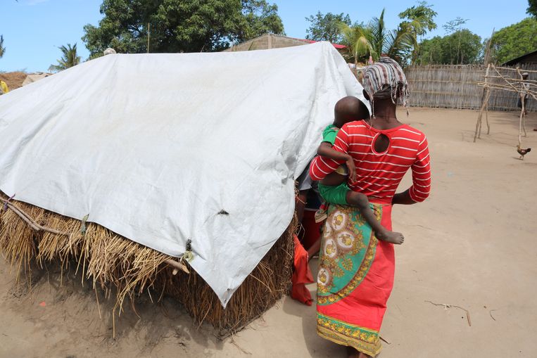 Een vluchtelingenkamp in de noordelijke provincie Cabo Delgado. Beeld via REUTERS