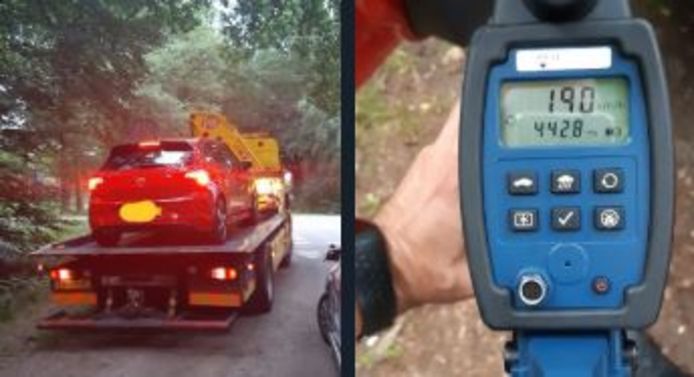 De bestuurders werden gepakt met een snelheid van 190 kilometer per uur.