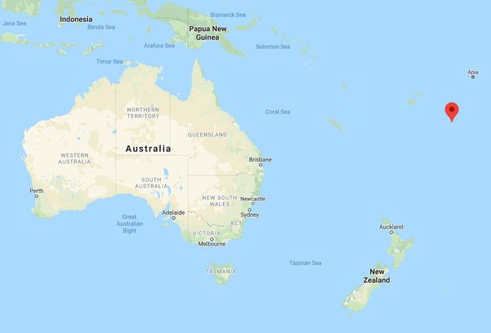 De Tonga-archipel ligt ten oosten van Australië en ten noorden van Nieuw-Zeeland in de Stille Oceaan.