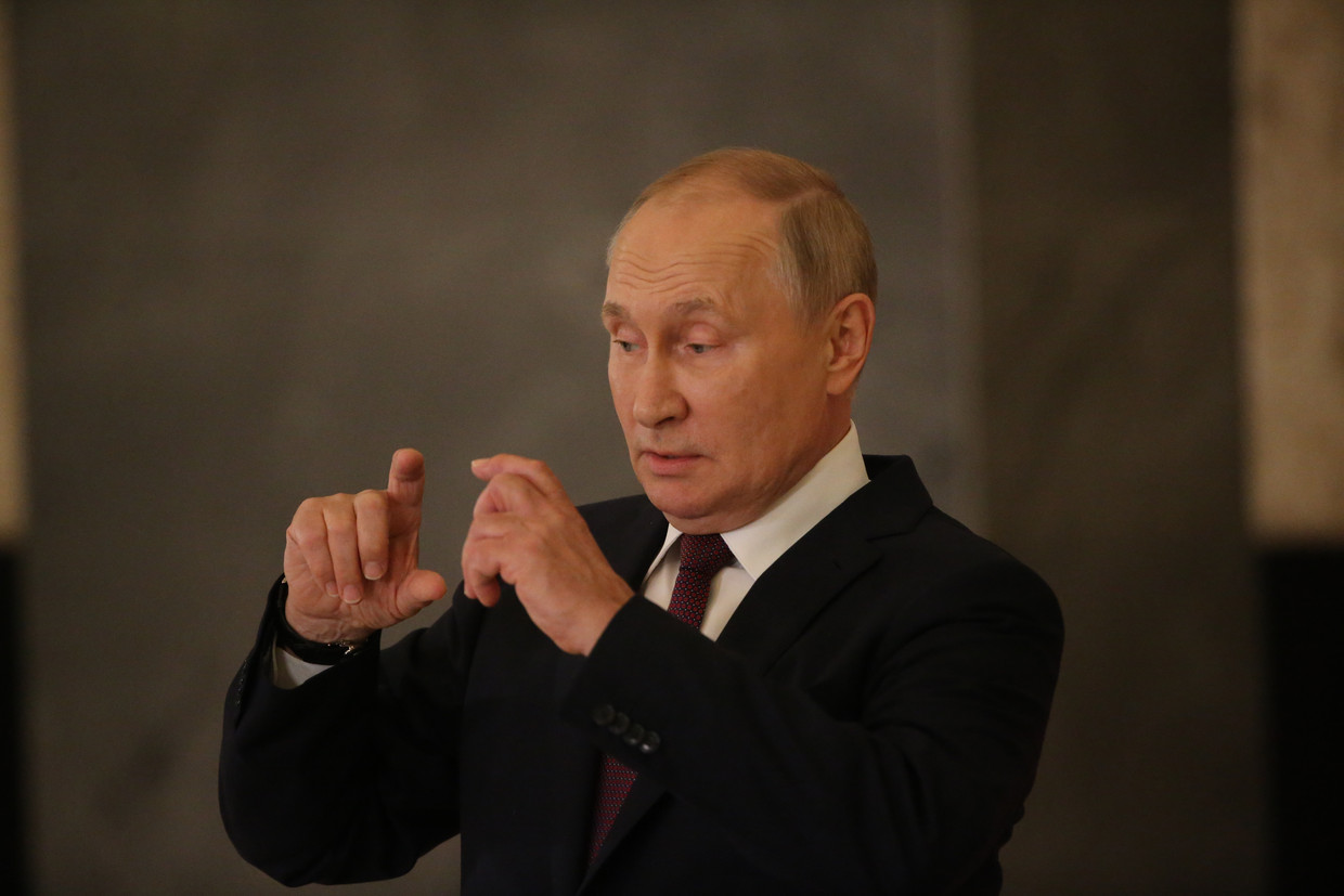 Vladimir Poetin op 16 september Beeld Getty Images