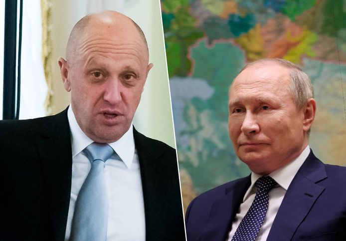 Yevgeny Prigozhin en Vladimir Poetin