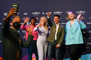 Presentatoren Edsilia Rombley,  Chantal Janzen, Jan Smit en Nikkie de Jager