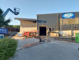 Hevige rookontwikkeling door brand in opslagplaats van recyclagebedrijf Bert Containers