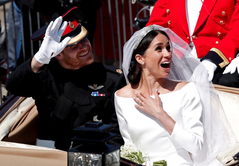 Harry en Meghan stapten in mei in het huwelijksbootje. Beeld REUTERS