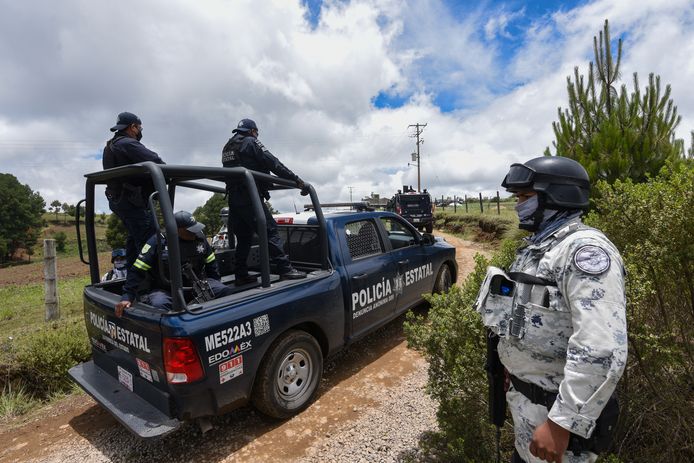 Archiefbeeld. Veiligheidsdiensten patrouilleren in Texcaltitlan na een confrontatie met criminelen. (14/06/22)