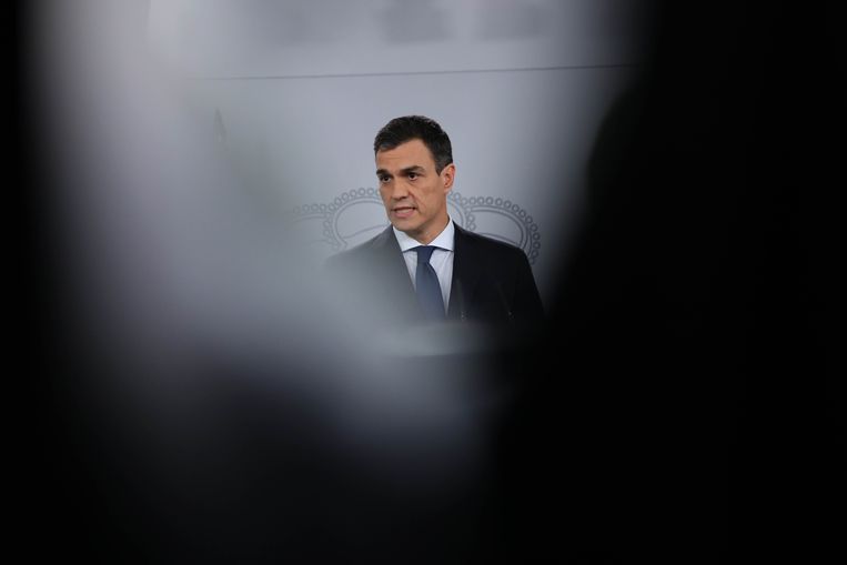 De nieuwe Spaanse minister-president Pedro Sanchez. Beeld Reuters