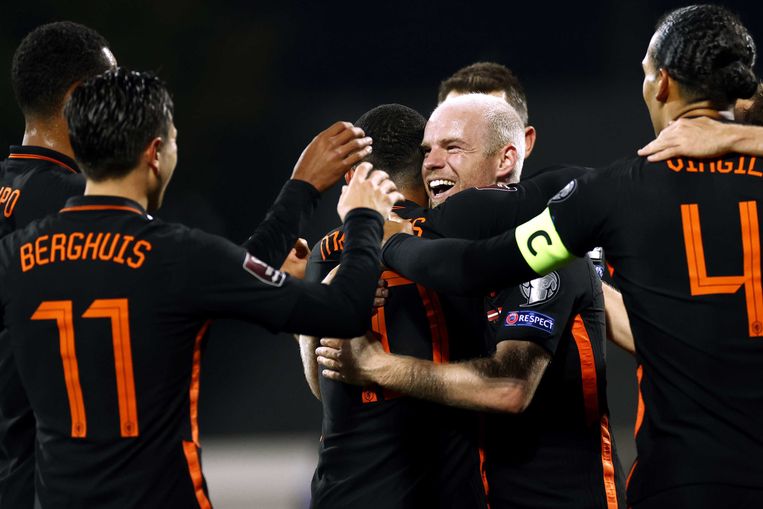 Davy Klaassen heeft de 0-1 gemaakt tegen Letland. Bij dat doelpunt voor Oranje bleef het in het matige duel. Beeld ANP