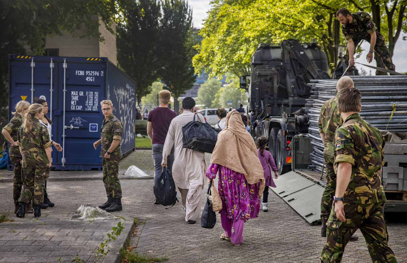 Noodopvanglocatie voor evacués uit Afghanistan.