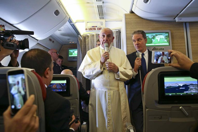 Paus Franciscus is een welbespraakt man. Beeld ANP