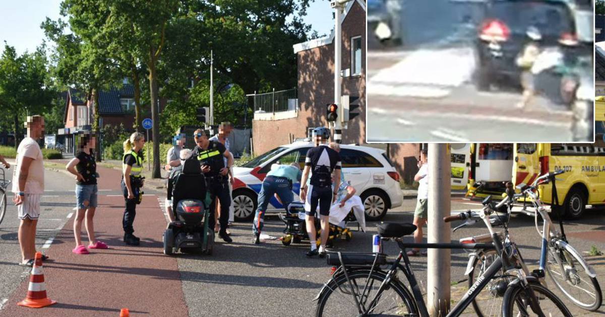 Politie deelt beelden van bestuurder die doorreed na aanrijding met scootmobiel in Zwolle.