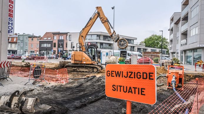In februari startten de werken voor de centrumvernieuwing.