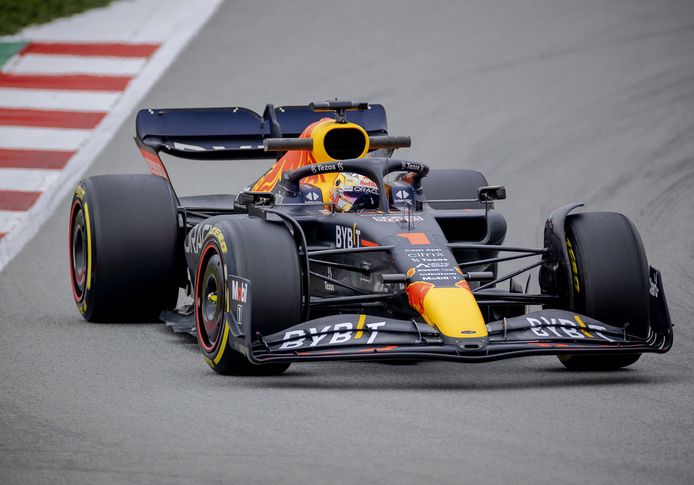 Max Verstappen tijdens de laatste testdag.