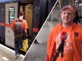 Oranje supporters 16 uur in de trein naar Boedapest: 'Dat wordt een dik feest'