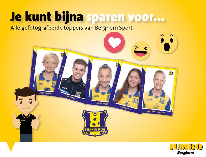 De actie van Berghem Sport en Jumbo gaat woensdag van start.