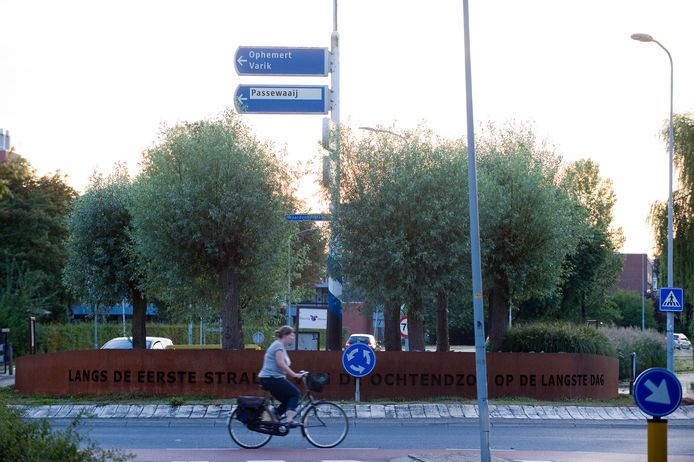 Kruiisng Nieuwe Tielseweg en Waardenburglaan in Tiel.